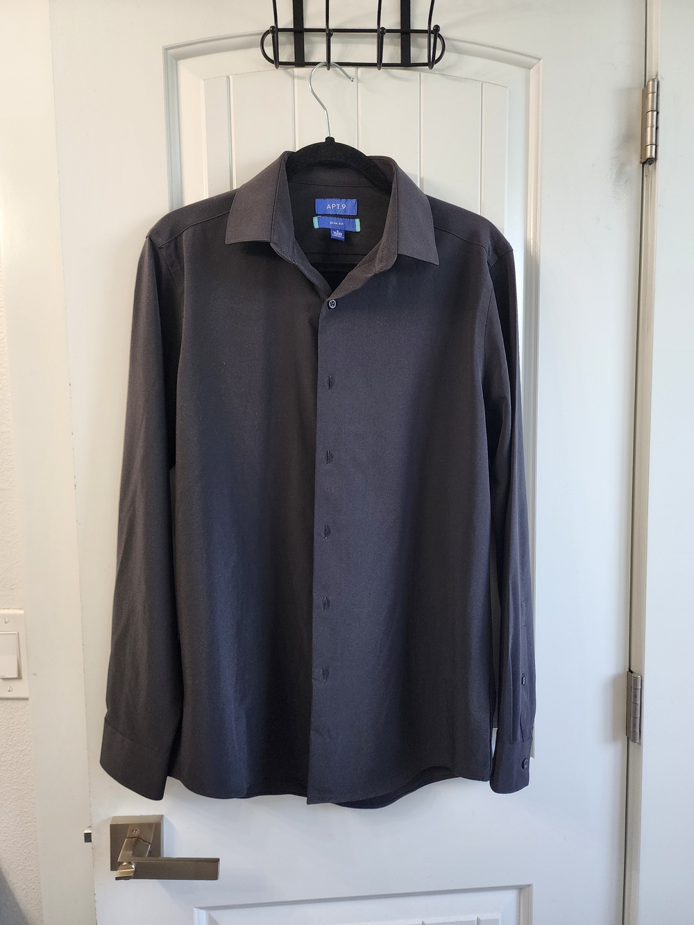 Apt. 9 Men's Charcoal Gray Long-Sleeve Dress Shirt